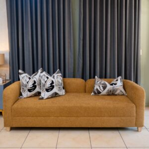 Modern Bouclé Curved Sofa